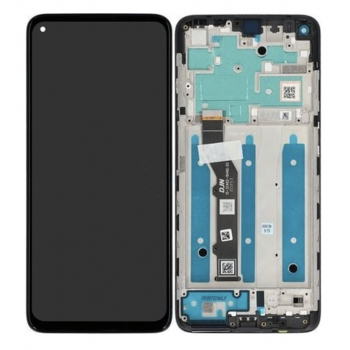 Дисплей (экран) для Motorola XT2087-1 Moto G9 Plus + тачскрин, черный,  с передней панелью