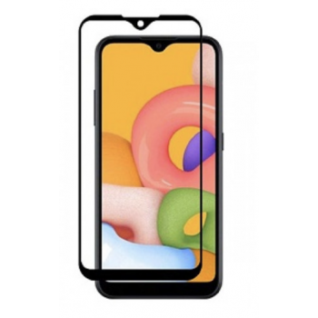 Защитное стекло для Samsung Galaxy A01 (2019) Full Glue, цвет черный