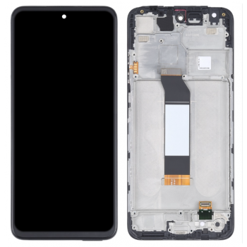 Дисплей (екран) для Xiaomi Redmi Note 10 5G/Poco M3 Pro 5G, чорний, оригінал PRC з передньою панеллю