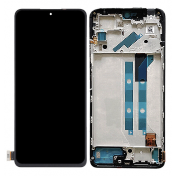 Дисплей (екран) для Xiaomi Redmi Note 12 Pro 4G, чорний, Amoled, оригінал PRC з передньою панеллю