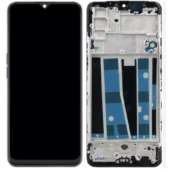Дисплей (экран) для Oppo Reno 3 4G/A91 + тачскрин, черный, TFT, копия, с передней панелью 