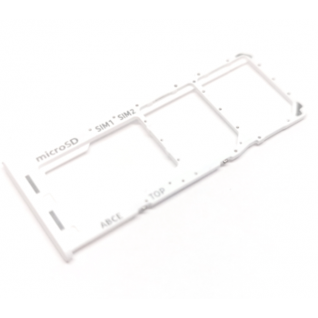 Держатель (лоток) Sim-карты и карты памяти для Samsung A235F Galaxy A23, белый, на две Sim-карты 
