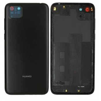 Задняя крышка для Huawei Y5p 2020, черная, Midnight Black, оригинал (Китай) + стекло камеры