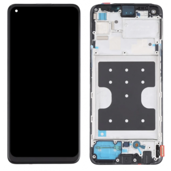 Дисплей (экран) для Realme 7 Pro + тачскрин, черный, OLED, с узкой рамкой, хорошего качества, с передней панелью