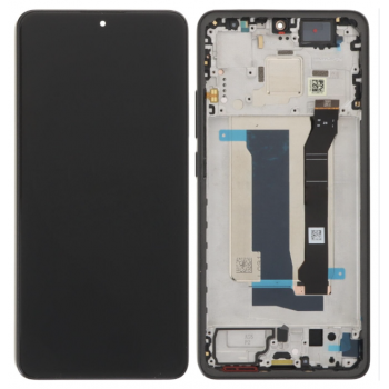 Дисплей (екран) для Xiaomi Poco X7 Pro чорний, Amoled, оригінал PRC, з рамкою, Black