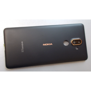 Задняя крышка для Nokia 7 Plus Dual Sim TA-1046, черная, оригинал