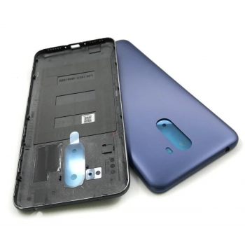 Задняя крышка для Xiaomi Pocophone F1, синяя, Steel Blue, оригинал