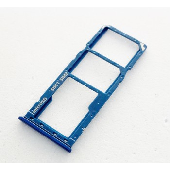 Лоток сим карты и карты памяти для Samsung M105F Galaxy M10/M205F Galaxy M20/M305 Galaxy M30 2019, синий, на две Sim-карты