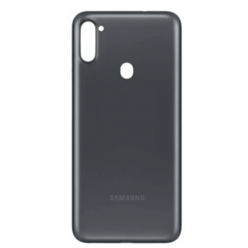 Задняя крышка для Samsung A115F Galaxy A11, черная, оригинал 