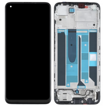 Дисплей Realme 8 4G/8 Pro, чорний, OLED, з передньою панеллю