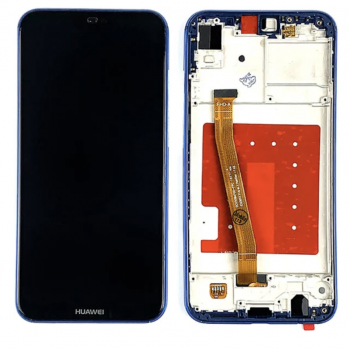 Дисплей (экран) для Huawei P20 Lite Dual Sim (ANE-L21)/Nova 3e + тачскрин, синий, с передней панелью 