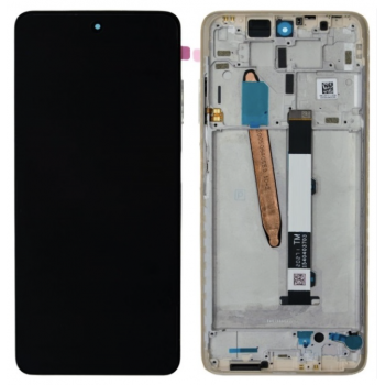 Дисплей (экран) для Xiaomi Poco X3 Pro + touchscreen, черный, оригинал (Китай) с передней панелью, Metal Bronze 