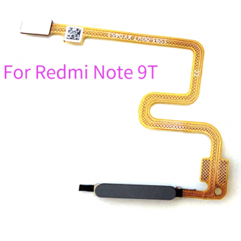 Шлейф для Xiaomi Redmi Note 9T/Note 9 5G, с сканером отпечатка пальца (Touch ID) черного цвета, Nightfall Black