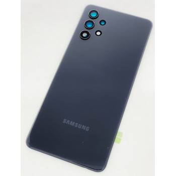 Задняя крышка для Samsung A325F Galaxy A32 2021, черная, оригинал (Китай) + стекло камеры 