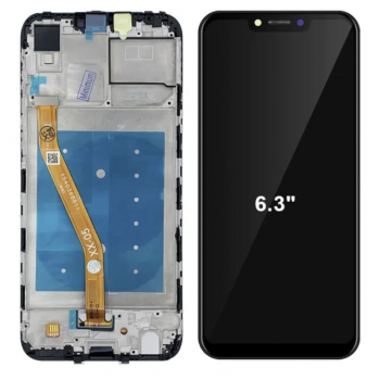 Дисплей (экран) для Honor Play 3/Honor 9C + тачскрин, черный, с передней панелью синего цвета, Aurora Blue 