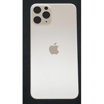 Задняя крышка для iPhone 11 Pro Max, серебристая, оригинал , в комплекте стекло камеры