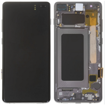 Дисплей (екран) для Samsung G975 Galaxy S10+, чорний, TFT, з передньою панеллю, Prism Black