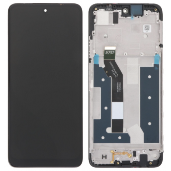 Дисплей (екран) для Motorola XT2433-5 Moto G35 чорний, оригінал PRC, з рамкою