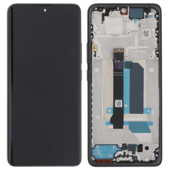 Дисплей (екран) для Xiaomi Redmi Note 14 Pro+ 5G чорний, Amoled, оригінал PRC з рамкою, Midnight Black
