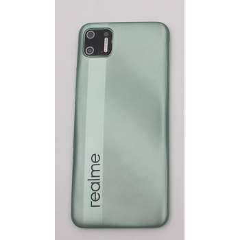 Задняя крышка Realme C11, зеленая, Mint Green, оригинал (Китай) + стекло камеры 