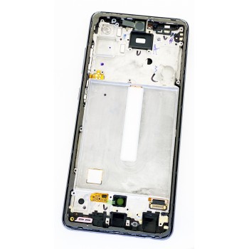 Дисплей (экран) для Samsung A525F Galaxy A52/A526B + тачскрин, черный, Amoled, оригинал, с передней панелью