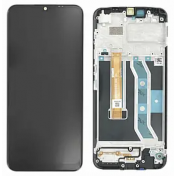 Дисплей (экран) для Realme C35 + touchscreen, черный, с передней панелью 
