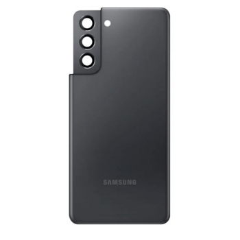 Задняя крышка для Samsung G991B Galaxy S21, серая, оригинал (Китай) + стекло камеры 