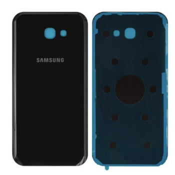 Задняя крышка для Samsung A720F Galaxy A7 (2017), черная, Black Sky, оригинал
