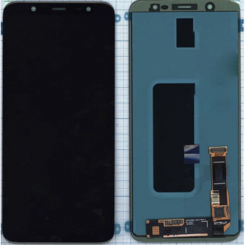 Дисплей (экран) для Samsung J810 Galaxy J8 (2018) + тачскрин, черный, оригинал, переклеено стекло