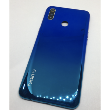Задняя крышка для Realme 3, синяя, Radiant Blue, оригинал