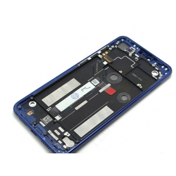 Дисплей (экран) для Xiaomi Mi8 Lite/Mi8X + тачскрин, черный, с передней панелью синего цвета