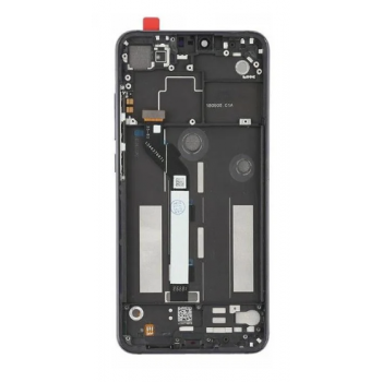 Дисплей (экран) для Xiaomi Mi8 + тачскрин, черный, TFT, копия, с передней панелью серебристого цвета