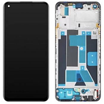 Дисплей (экран) для Realme 9 4G + touchscreen, черный, Amoled, оригинал (Китай) с передней панелью 