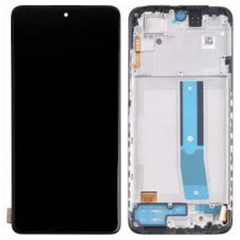 Дисплей (экран) для Xiaomi Redmi Note 11S/Note 12S/Poco M4 Pro 4G + touchscreen, черный, Amoled, оригинал (Китай) с передней панелью 