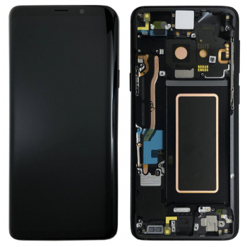 Дисплей (экран) для Samsung G965F Galaxy S9+ + тачскрин, черный, TFT, , с передней панелью, Midnight Black 