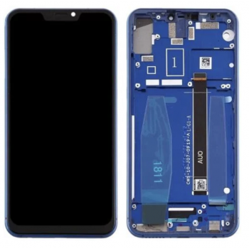 Дисплей (экран) для Lenovo Z5 + тачскрин, черный, оригинал (Китай) с передней панелью синего цвета