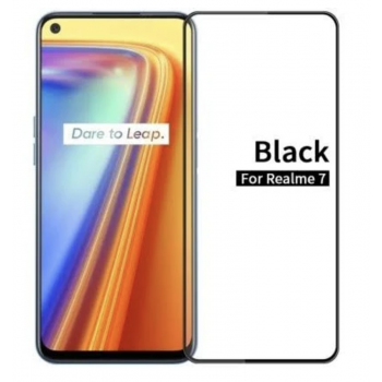 Защитное стекло для Realme 7/6/V5/Q2, Full Glue, цвет черный