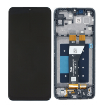 Дисплей (екран) для Samsung A146B Galaxy A14 5G, чорний, оригінал PRC з передньою панеллю