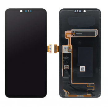 Дисплей (экран) для LG G820 G8 ThinQ + тачскрин, черный, OLED, оригинал (Китай) переклеено стекло, с передней панелью, New Aurora Black 