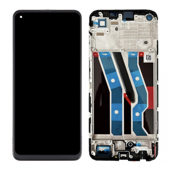 Дисплей (экран) для Realme 10 4G + touchscreen, черный, Amoled, оригинал (Китай) с передней панелью 
