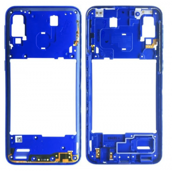 Средняя рамка корпуса Samsung A405F Galaxy A40 2019, синяя 