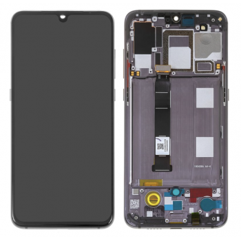 Дисплей (экран) для Xiaomi Mi 9 + тачскрин, черный, Amoled, оригинал (Китай)  с передней панелью, Piano Black 
