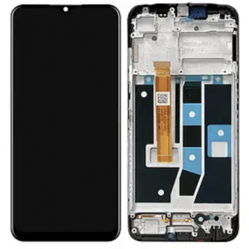 Дисплей (экран) для Realme 7i (Global) + touchscreen, черный, с передней панелью, версия 1, p/n : FPC–HTF065H093–A0 