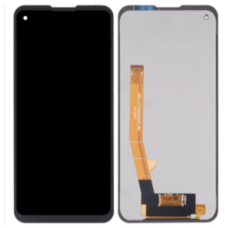 Дисплей (екран) для Nokia X30 чорний, Amoled, оригінал PRC
