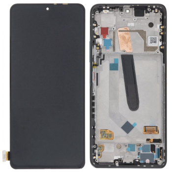 Дисплей (екран) для Xiaomi Poco F3/Mi 11i/Mi 11X/Redmi K40, чорний, TFT, з передньою панеллю, Night Black