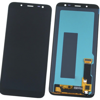 Дисплей (экран) для Samsung J600F Galaxy J6 (2018) + тачскрин, черный, переклеено стекло