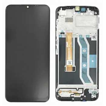 Дисплей (экран) для Realme C35 + touchscreen, черный, оригинал (Китай) с передней панелью 