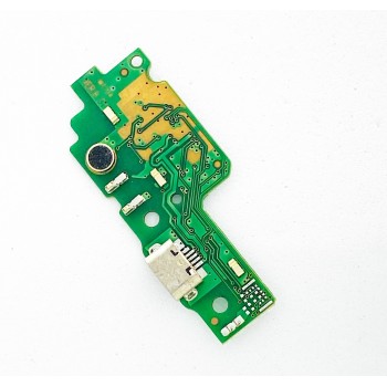 Шлейф для Huawei Y6 II (CAM-L21), с разъемом зарядки, с микрофоном, плата зарядки, micro USB
