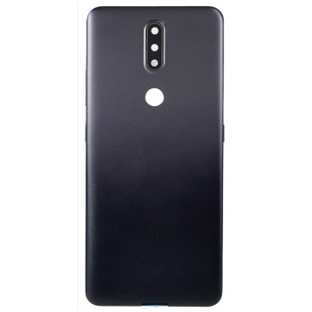 Задняя крышка для Nokia 2.4, серая, Charcoal, оригинал (Китай) + стекло камеры 