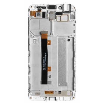 Дисплей (экран) для Asus ZenFone 3 Max 5.5 дюймов (ZC553KL)+ тачскрин белый Glacier Silver с передней панелью